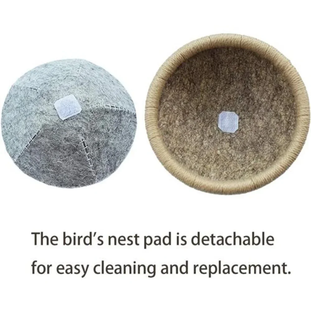 Bird Nest Canary Finch Parrot Nest with Felt（4.5 inches）